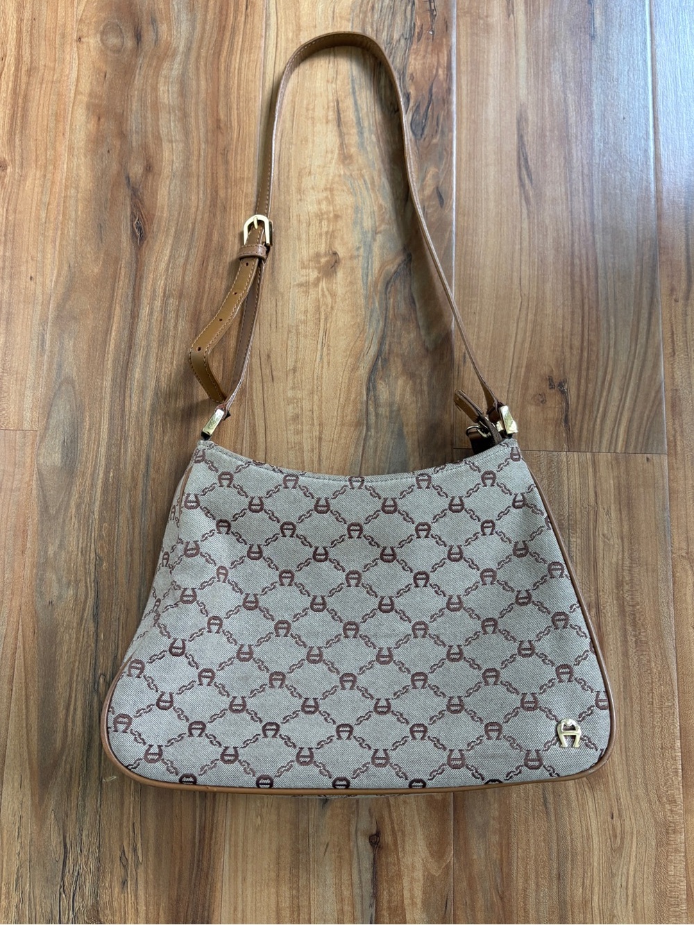 VTG Etienne Aigner Canvas Shoulder Bag